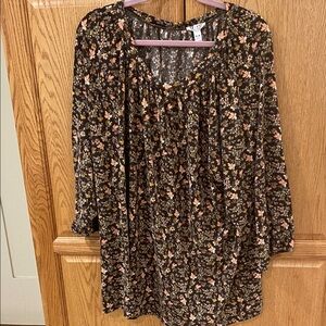 Denim & Company heavenly Jersey peasant style top size 4X